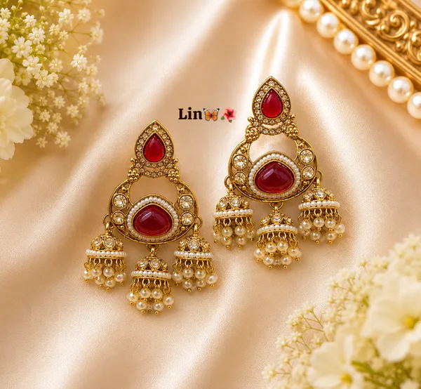 Red_Stone_Gold_Tone_Alloy_Chandelier_Earrings_For_Women