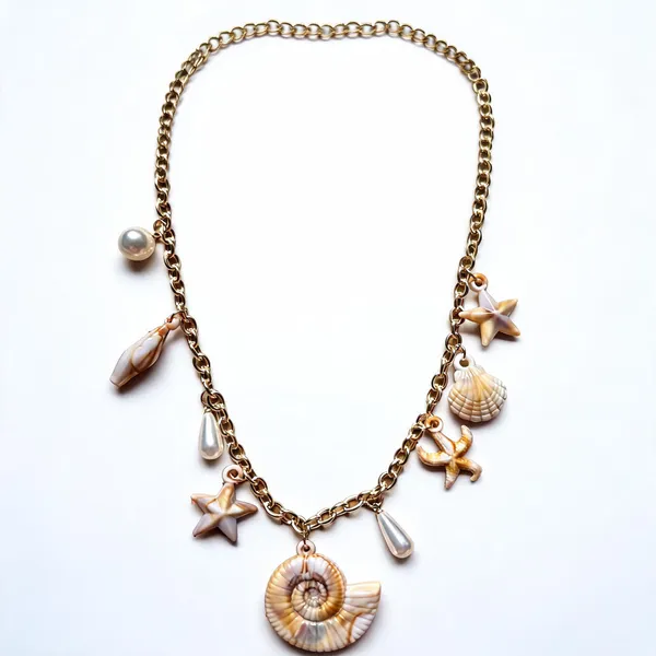 Multicolor_Alloy_Seashell_Charm_Necklace_For_Women