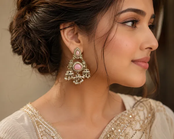 Gold_Tone_Pink_Stone_Alloy_Jhumka_Earrings_For_Women