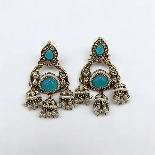 Gold_Tone_Turquoise_Alloy_Chandbali_Jhumka_Earrings_For_Women