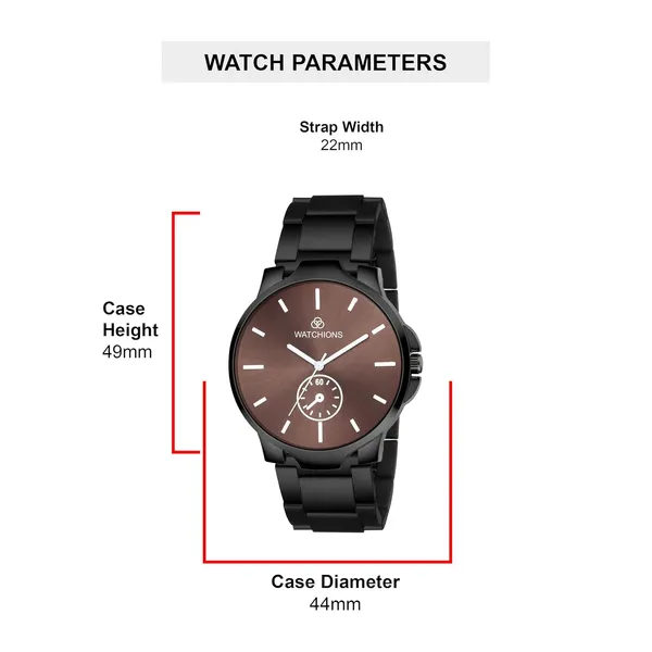 Men_S_Quartz_Analog_Wristwatch_Black_Metal_Strap_Watch_With_Sub_Dial_Stainless_Steel_Bracelet_Precise_Quartz_Movement