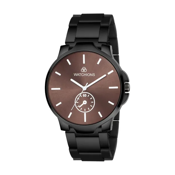 Men_S_Quartz_Analog_Wristwatch_Black_Metal_Strap_Watch_With_Sub_Dial_Stainless_Steel_Bracelet_Precise_Quartz_Movement