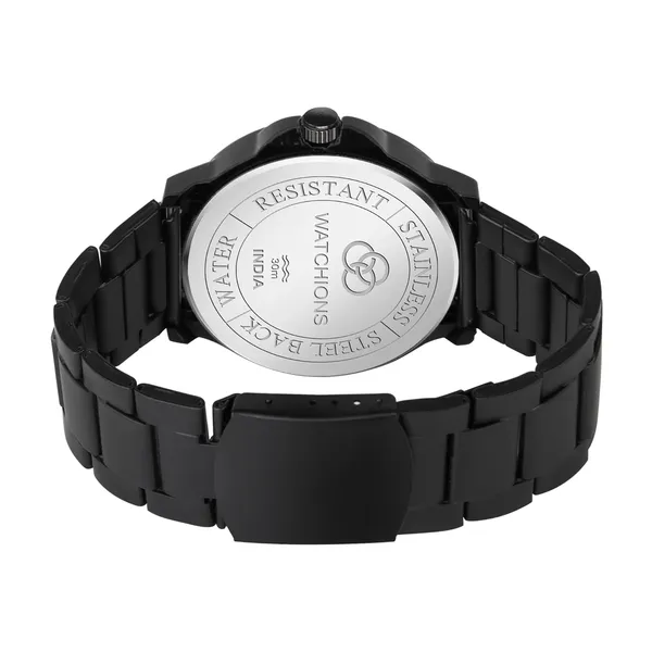Men_S_Quartz_Analog_Wristwatch_Black_Metal_Strap_Watch_With_Sub_Dial_Stainless_Steel_Bracelet_Precise_Quartz_Movement