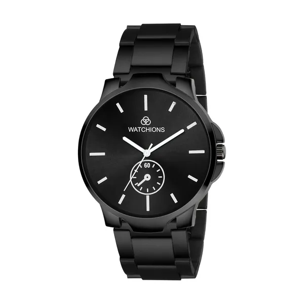 Men_S_Quartz_Analog_Wristwatch_Black_Metal_Strap_Watch_With_Sub_Dial_Stainless_Steel_Bracelet_Precise_Quartz_Movement