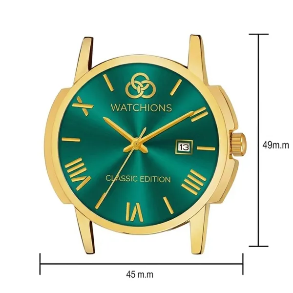 Mens_Watch_Green_Golden_Dial_With_Mesh_Chain_Roman_Numbers_Day_Date_Functioning_Gents_Casual_Watch_Stainless_Steel_Strap_Analog_Watches_For_Men
