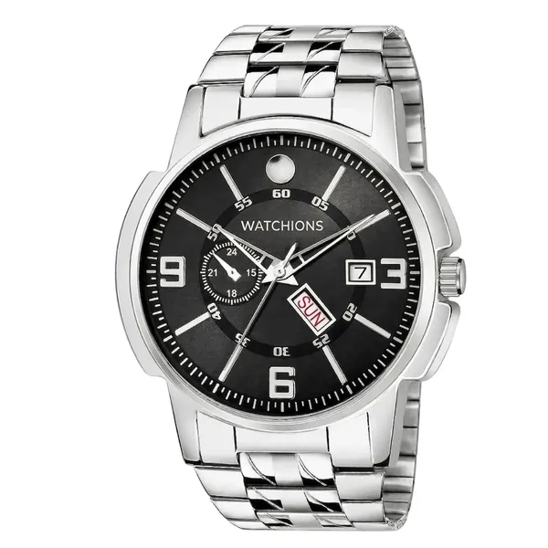 Mens_Analog_Day_Date_Functioning_Display_Black_Watch_Stainless_Steel_Band_Wrist_Watch_For_Men_Boys_Black