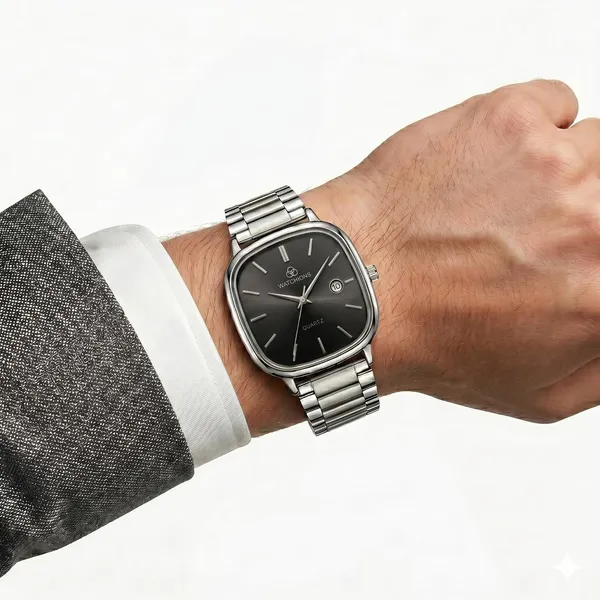 Mens_Watch_With_Stainless_Steel_Chain_Band_Water_Resistant_Analog_Dial_Casual_Wristwatch