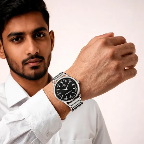 Black_Stainless_Steel_Analog_Round_Dial_Wrist_Watch_For_Men