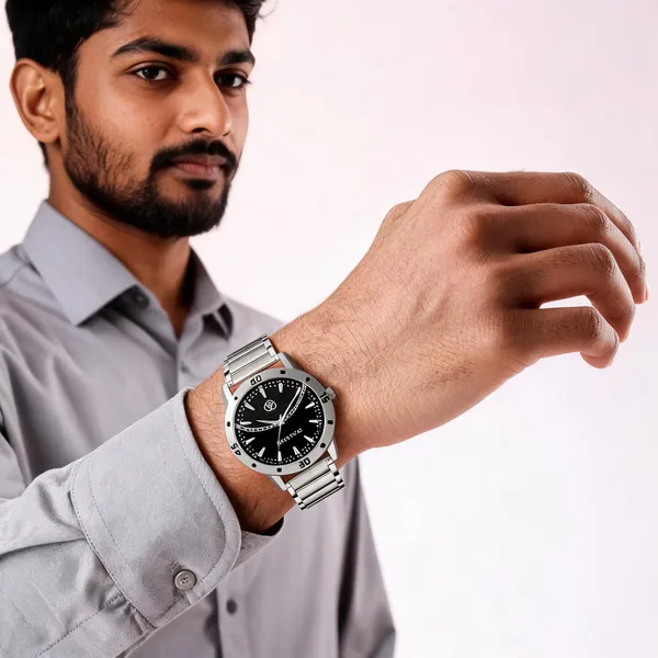Black_Stainless_Steel_Analog_Wrist_Watch_For_Men