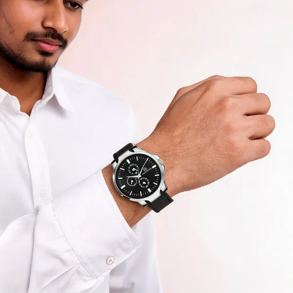 Black_Leather_Multi_Subdial_Analog_Wrist_Watch_For_Men