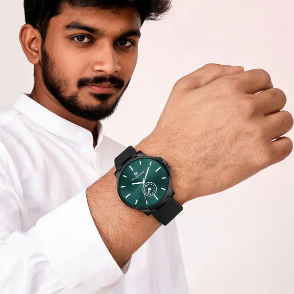 Rama_Green_Silicone_Sub-Dial_Analog_Quartz_Wrist_Watch_For_Men