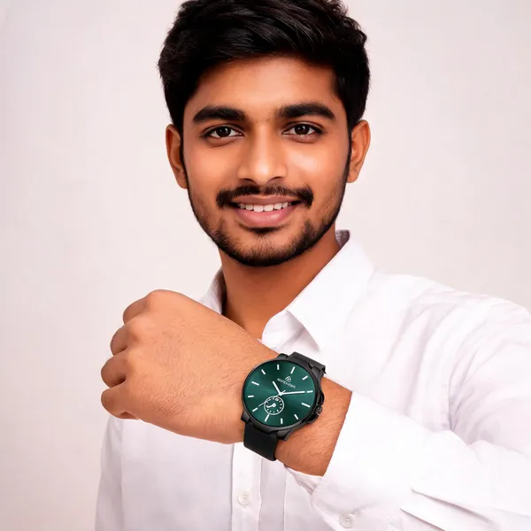 Rama_Green_Silicone_Sub-Dial_Analog_Quartz_Wrist_Watch_For_Men