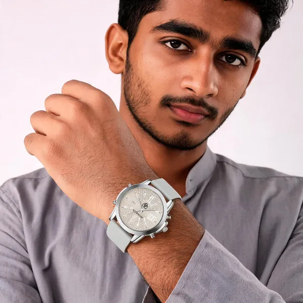 Silver_Silicone_Round_Dial_Analog_Wrist_Watch_For_Men