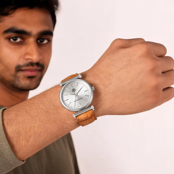 Silver_Leather_Slim_Minimalist_Analog_Wrist_Watch_For_Men