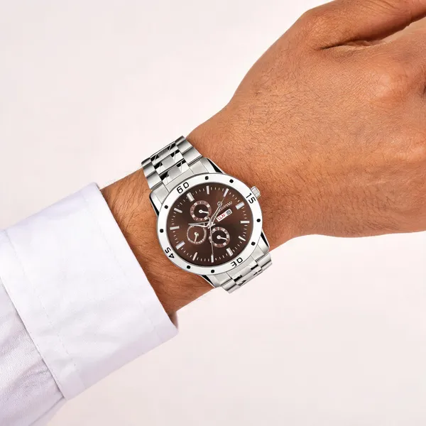 Brown_Stainless_Steel_Day_Date_Classic_Analog_Wrist_Watch_For_Men