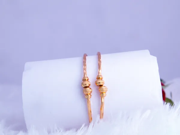Gold_Metal_Beaded_Centre_Double_Bracelet_Set_For_Women