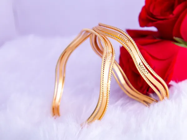 Gold_Metal_Beaded_Multi-Strand_Textured_Bangles_For_Women