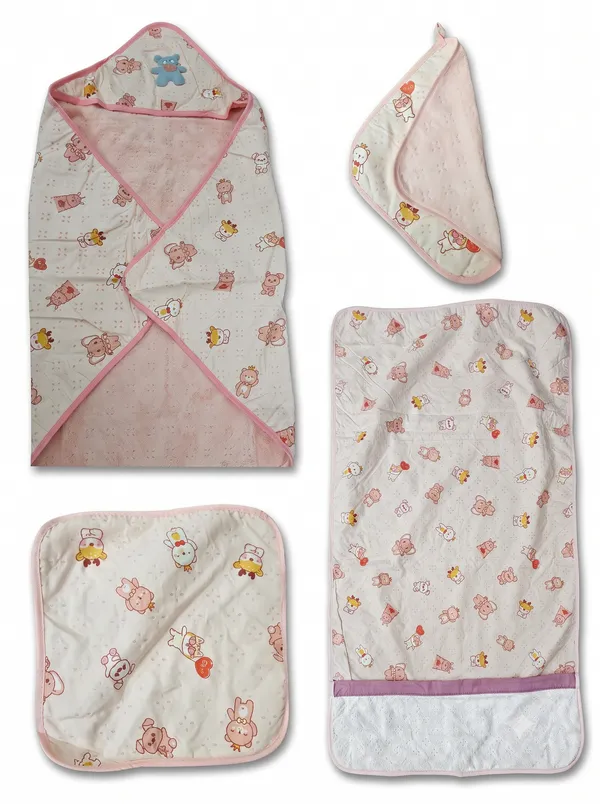 Set_of_-_1_Double_layered_Dry_Sheet_+_1_Soft_Baby_Wrap_+_2_Face_Towels