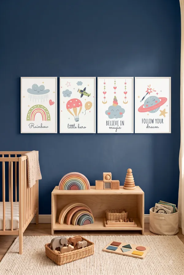 Pastel_Nursery_Rainbow_And_Little_Hero_Wall_Art_Prints