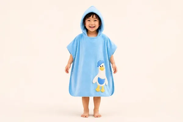 Blue_Terry_Hooded_Poncho_Towel_for_Kids