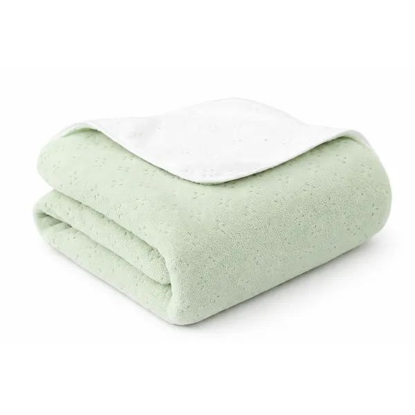 Plush_Two-Tone_Green_&_Offwhite_Bath_Towel_600GSM