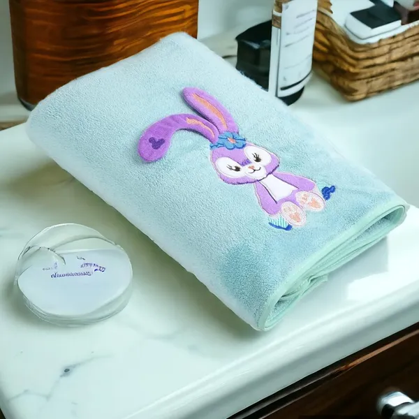 Bunny_Embroidered_Supersoft_Bath_Towel_-_400GSM_Green