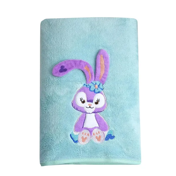Bunny_Embroidered_Supersoft_Bath_Towel_-_400GSM_Green