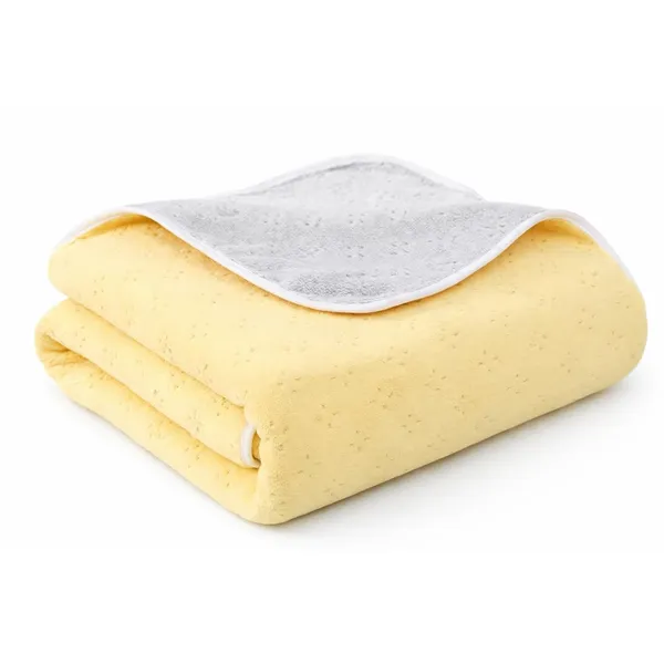Plush_Two-Tone_Yellow_&_Grey_Bath_Towel_600GSM