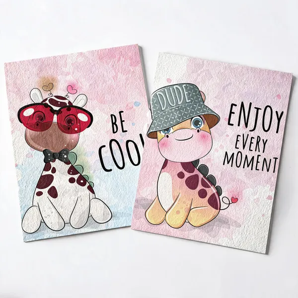 300_Gsm_Paper_Cute_Dinosaur_Multicolor_Kids_Room_Wall_Posters_-_Set_Of_10Pc_|_Pack_Of_2
