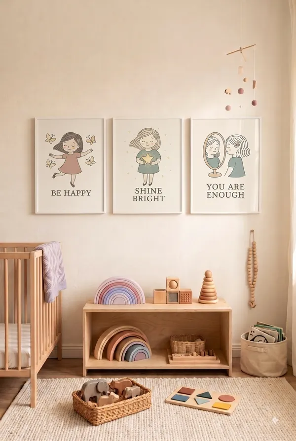 300_Gsm_Paper_Scandinavian_Girl_Child_Multicolor_Wall_Posters