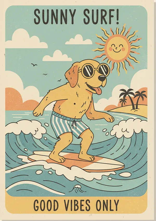8-_Combo_of_Retro_Animals_Theme_Posters