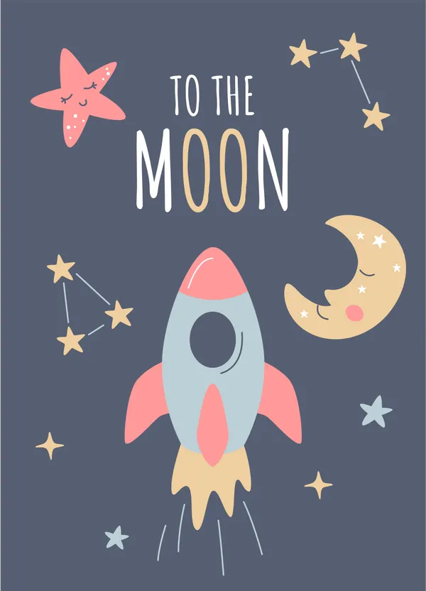 Space_Theme_Illustrated_Poster_Set