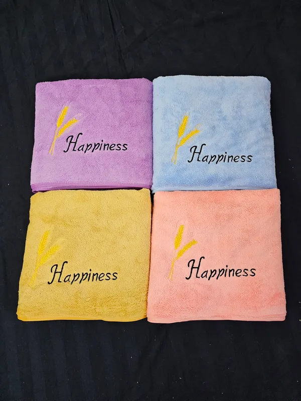 Kids_Bath_Towels_-_Happiness_Embroidery_-_300_GSM_-_Microfiber