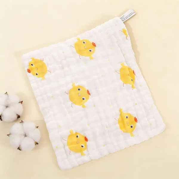 White_Printed_Muslin_baby_face_Towels_-_Set_of_5