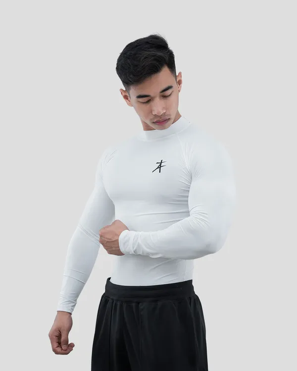 White_Slim_Fit_Full_Sleeve_Sports_T-Shirt_for_Men