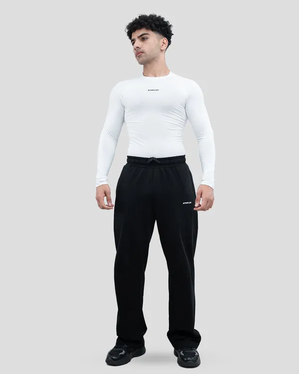 White_Nylon_Spandex_Compression_Fit_T-Shirt_for_Men