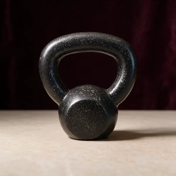Black_Textured_Speckled_Kettlebell_For_Strength_Training