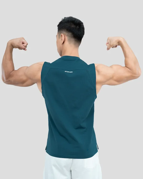 Teal_Sleeveless_Sports_Tank_Top_for_Men