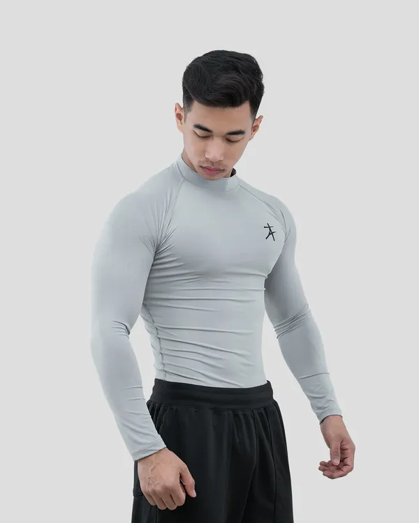 Grey_Nylon_Spandex_Compression_Fit_Sports_Top_for_Men