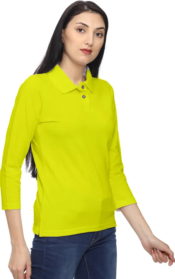 Yellow_Style_Polo_T-Shirt_for_Women