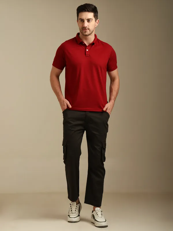 Maroon_Regular_Fit_Polo_T-Shirt_for_Men