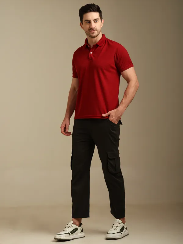Maroon_Regular_Fit_Polo_T-Shirt_for_Men