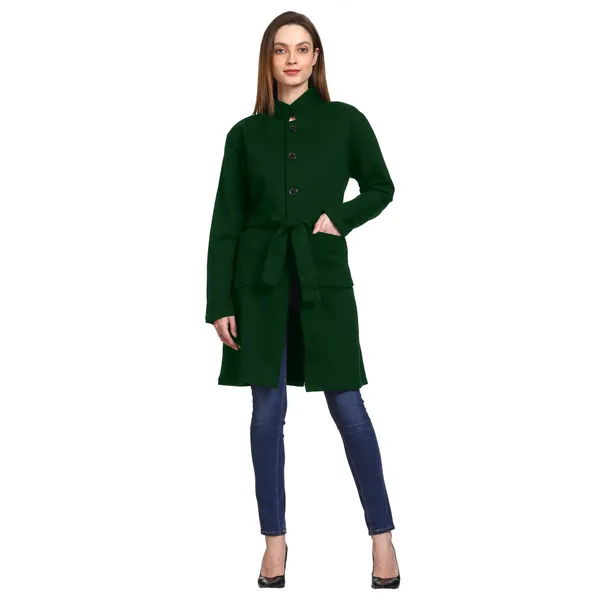Bottle_Green_Longline_Coat_for_Women