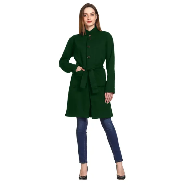 Bottle_Green_Longline_Coat_for_Women
