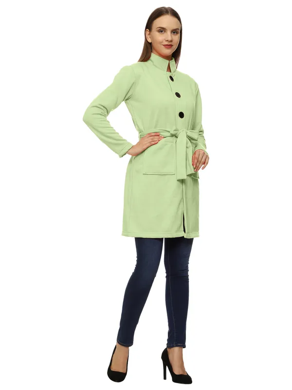 Mint_Green_Longline_Tie_Waist_Coat_for_Women