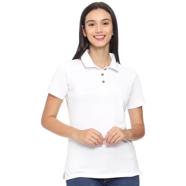 White_Polo_Fit_T-Shirt_for_Women