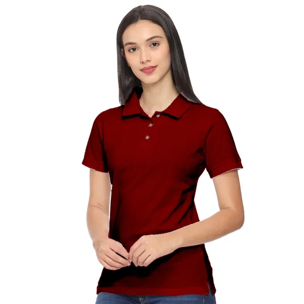 Maroon_Polo_T-Shirt_for_Women