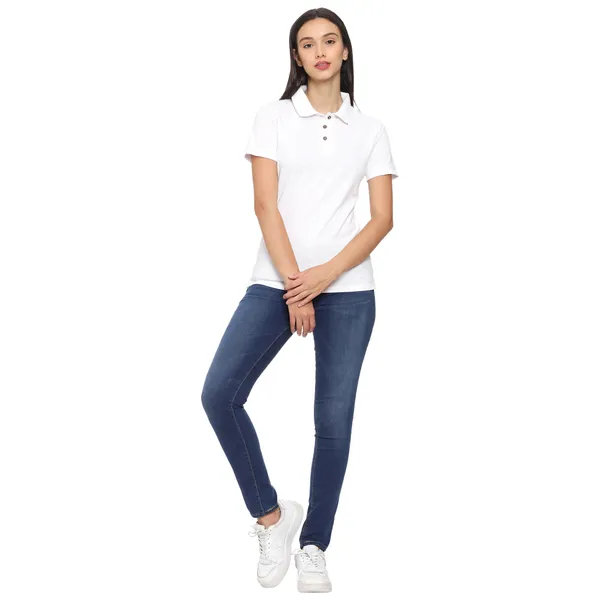 White_Polo_Fit_T-Shirt_for_Women