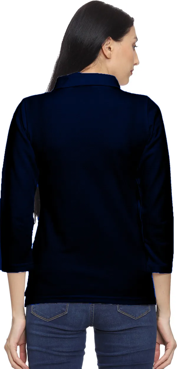 Navy_Blue_Long_Sleeve_Polo_T-Shirt_for_Women