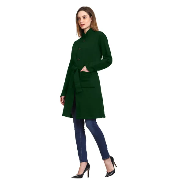Bottle_Green_Longline_Coat_for_Women